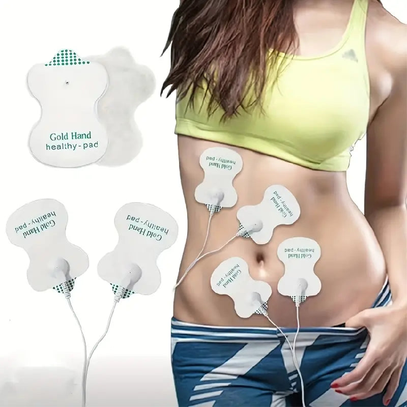 Coussinets d'électrodes en Gel de remplacement auto-adhésifs pour stimulateur musculaire EMS, masseur numérique, réutilisables et durables, 8 pièces 