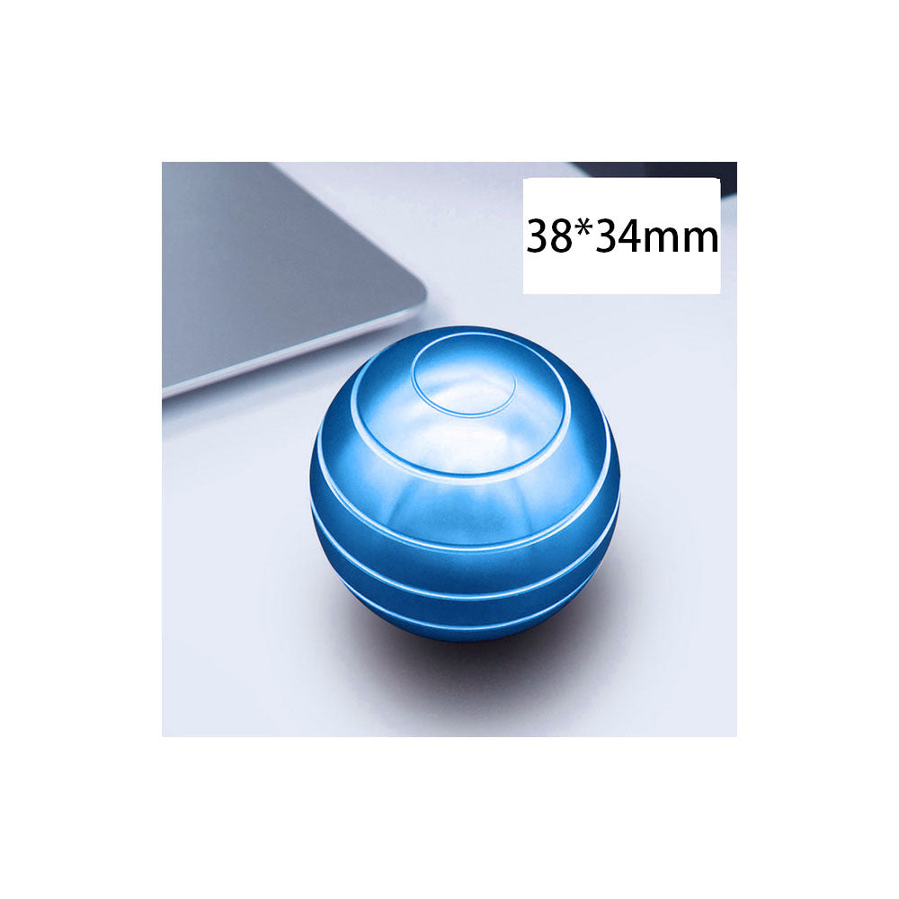 1pc Adult Desktop Stress Relief Metal Toy Aluminum Alloy Decompression Hypnosis Rotary Gyro Fingertip Toy Kinetic Round Spinner Gift