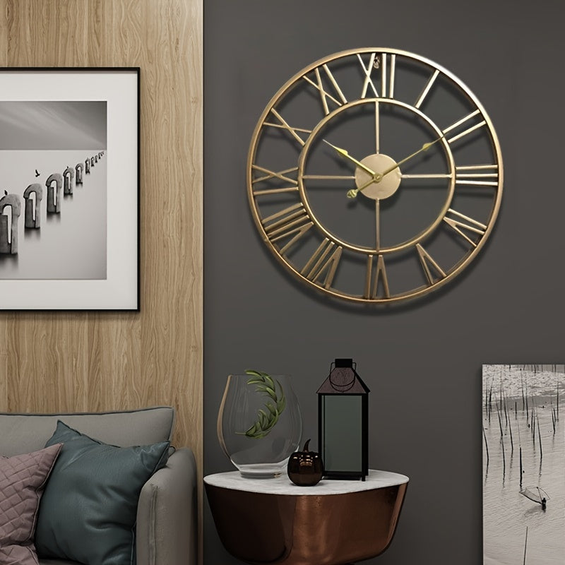 Stylish Wall Clock for Nursery Room - 40/15.74'' & 50/19.68'' Diameter, Creative Iron Craft Decor