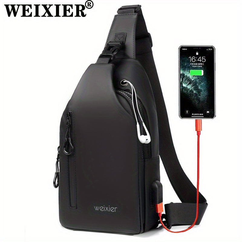 WEIXIER Spring And Summer New Chest Bag Men's Messenger Bag Large Capacity Shoulder Bag Chest Bag Oxford Cloth Bag Messenger Men's Backpack Gift For Father /Aniversary