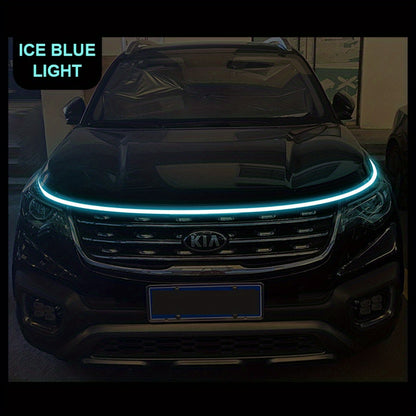 12V 70.87inchLED Car Hood Light Strips Dynamic With Start Scan Universal Car Decorative Atmosphere Ambient Lamps Daytime Running Lights