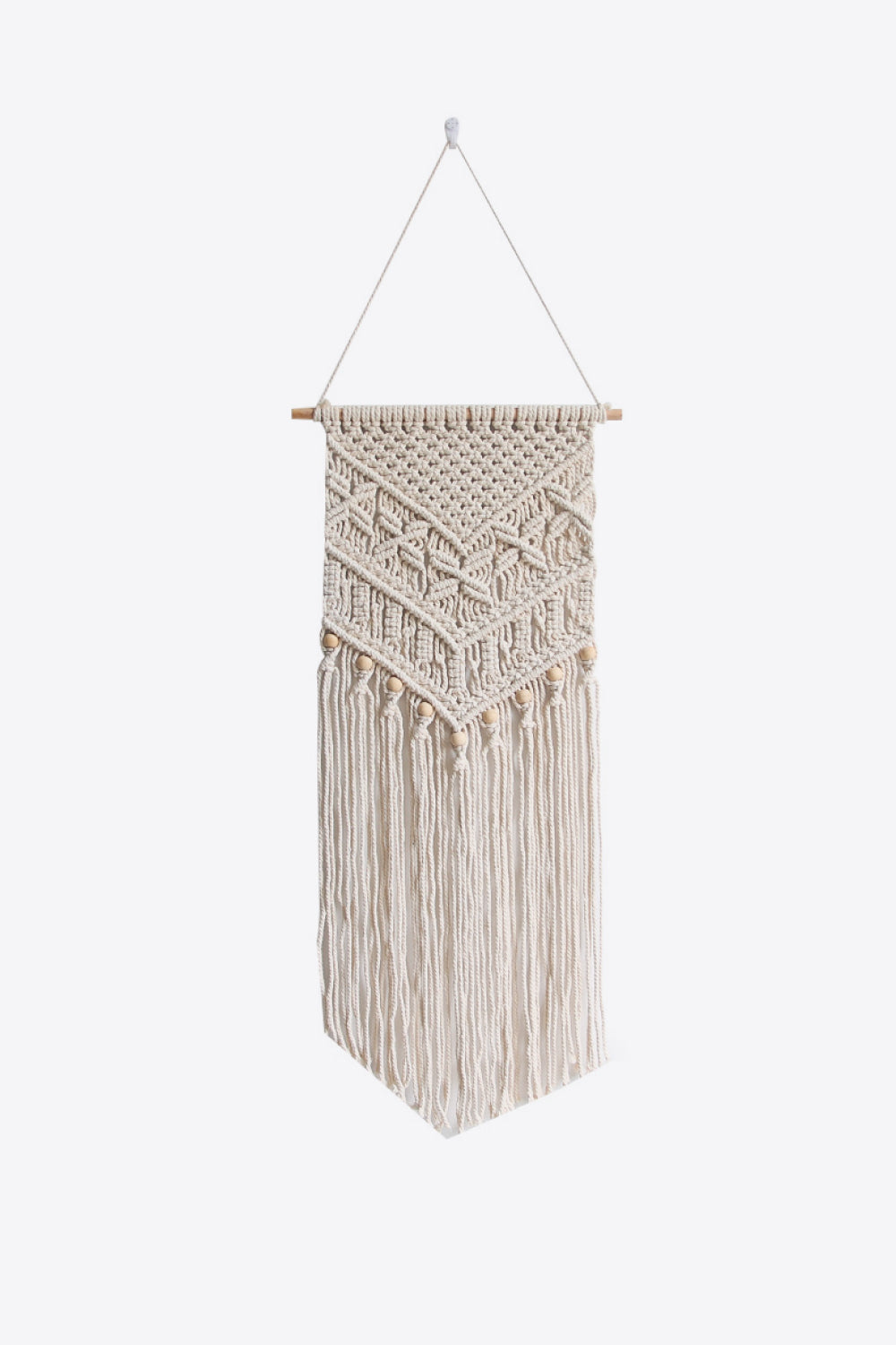 Colgante de pared con flecos de macramé