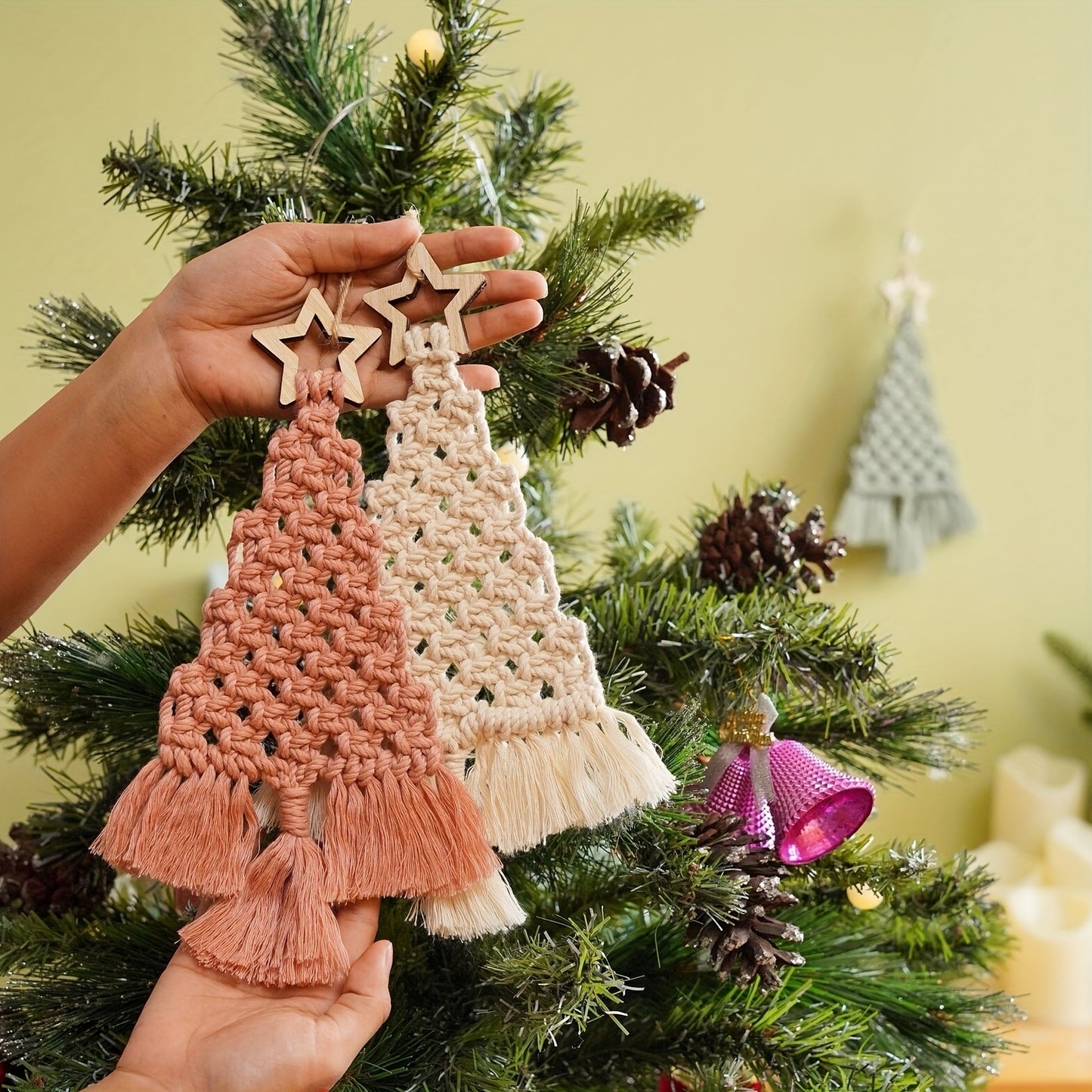 3pcs Knitted Christmas Tree DIY Kit Christmas Craft Gift Kit Very Suitable For Family And Friends Perfect Holiday Gift