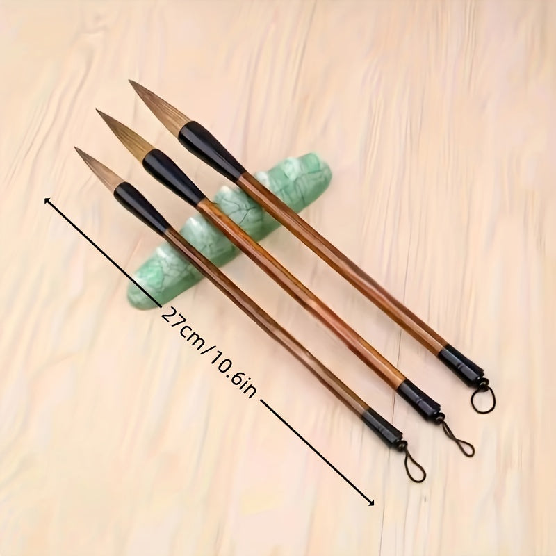 3pcs/Set Chinese Calligraphy Brush Pens - Perfect School Supplies for Artists & Students!