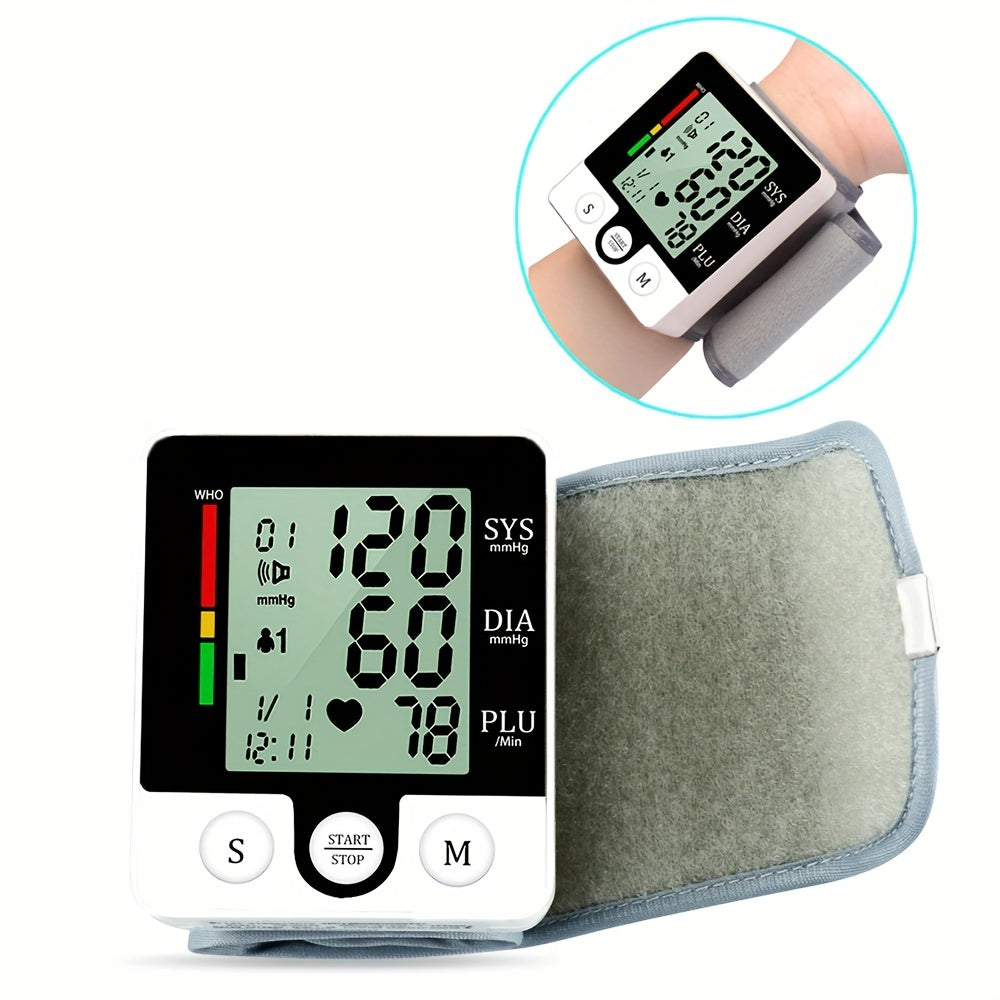 Wrist Sphygmomanometer, Automatic Pressurization, Accurate Measurement, Classic Battery Style Of Home Monitor (Battery Not Included）