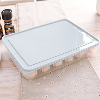 24 Grid Egg Storage Box - Keep Your Eggs Fresh and Ready to Cook in this Transparent Plastic Food Refrigerator!