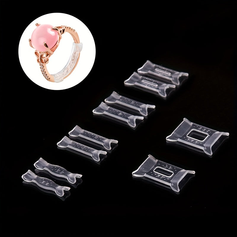 12pcs Invisible Ring Size Adjuster - Fits Any Ring Size - Ring Guard Spacer Rings Resizer Wedding Accessories