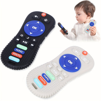 6-12 Months Baby Teething Toys: Remote Control Shape, Soft-Textured, BPA Free, Sensory Chew Toys for Sensory Development