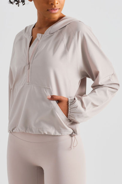 Half-Zip Hooded Sports Top