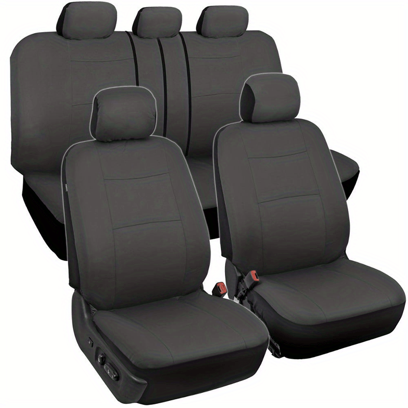 Upgrade Your Car Interior with This Easy-to-Install Front & Rear Split Bench Seat Cover - Black