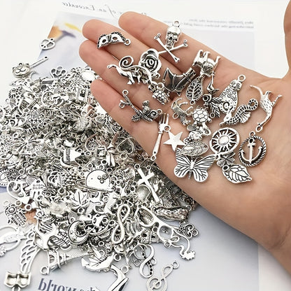 30pcs Metal Mixed Charms DIY Vintage Bracelet Pendant Necklace Accessories For Jewelry Making Findings