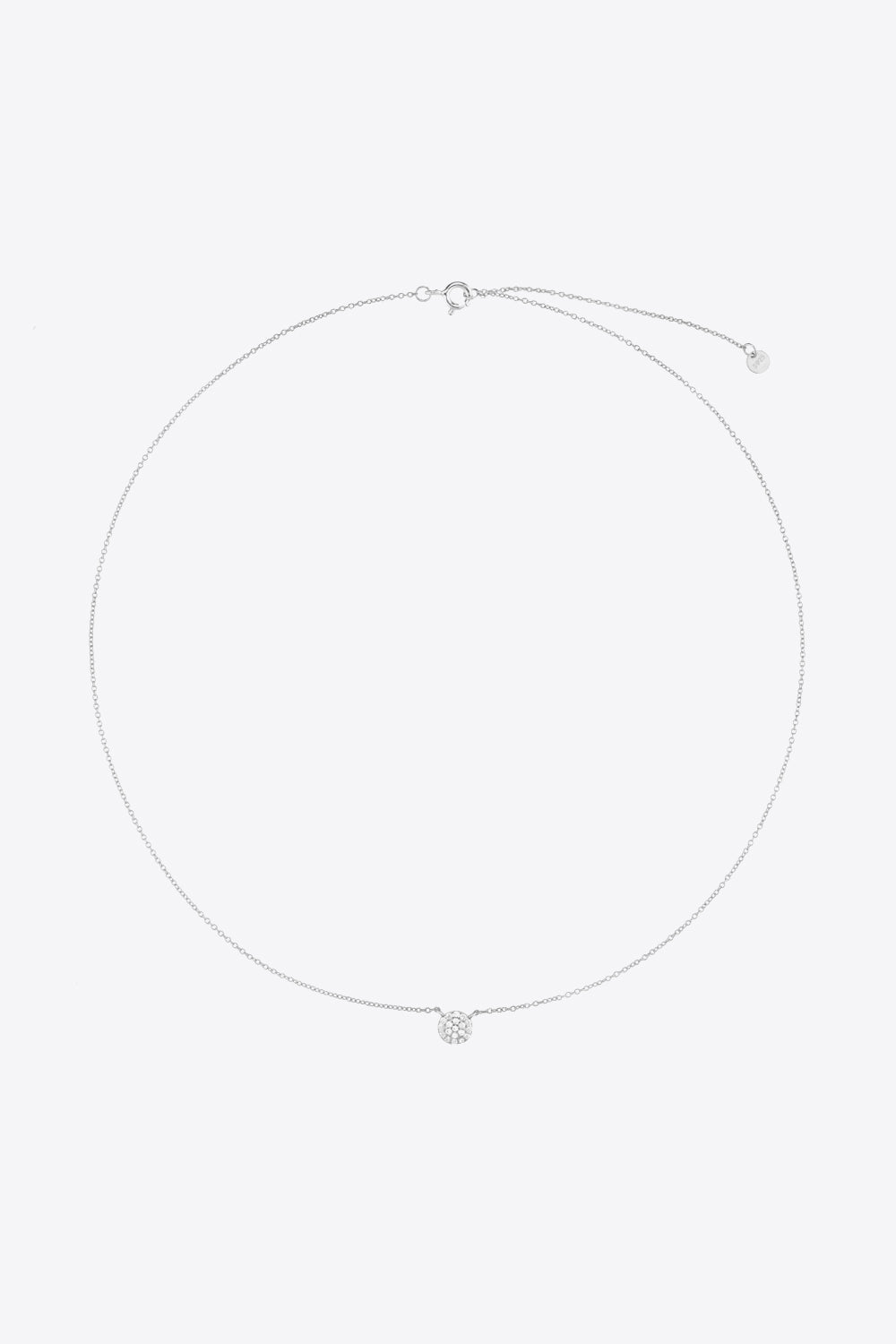 Collier en argent sterling 925 avec pendentif décor en zircon