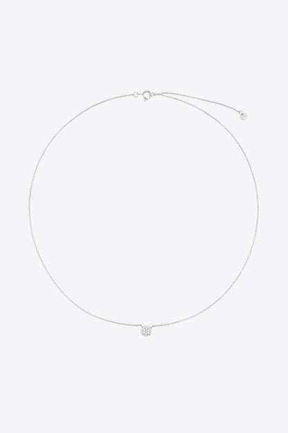 Collier en argent sterling 925 avec pendentif décor en zircon