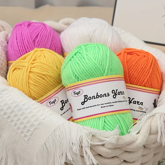 12 Rolls of Each Color Yarn - Perfect for DIY Knitting, Handmade Crafts, and More!