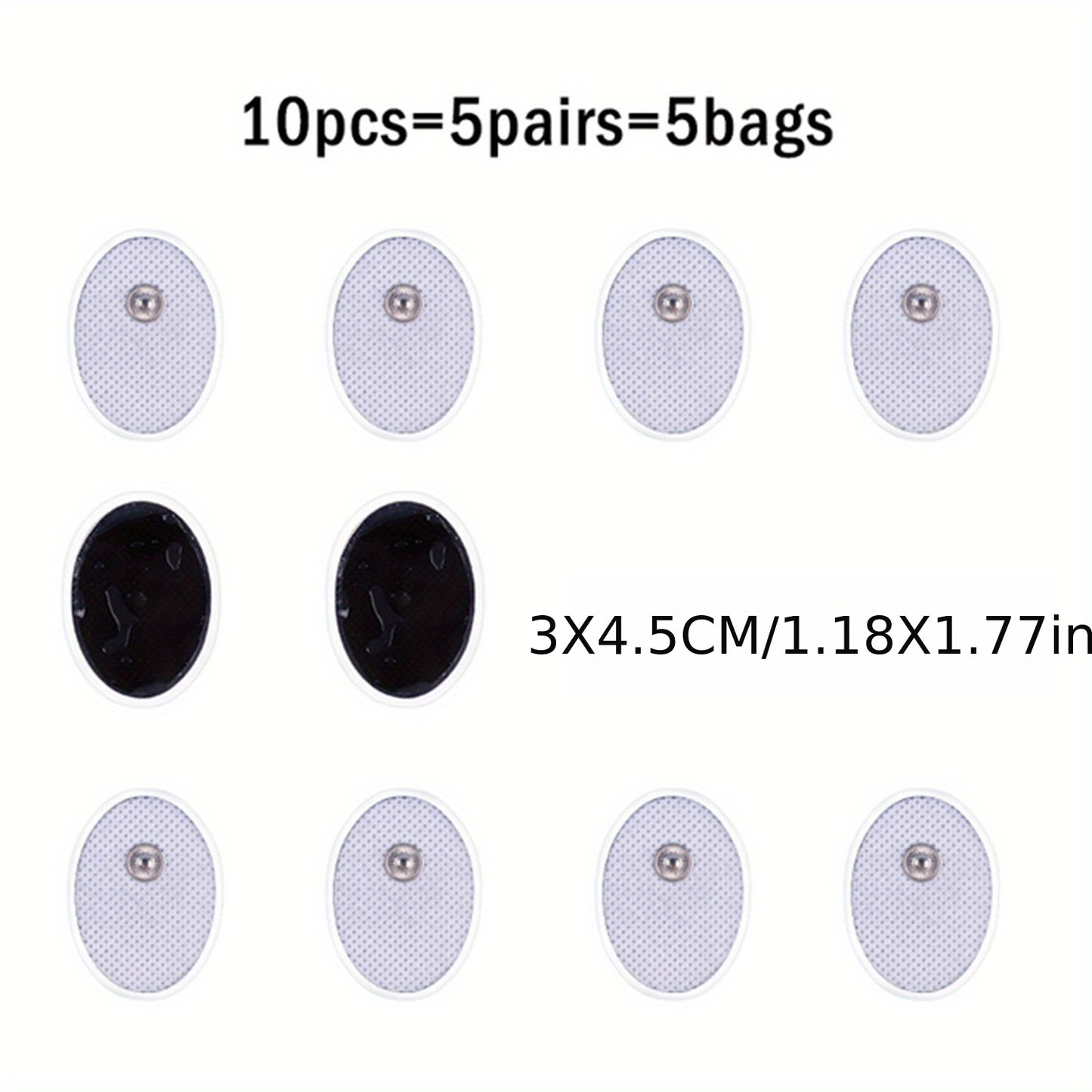 10Pcs High-Quality Nerve Stimulator Electrode Pads - Perfect for TENS Digital Therapy Machine & Body Massage!