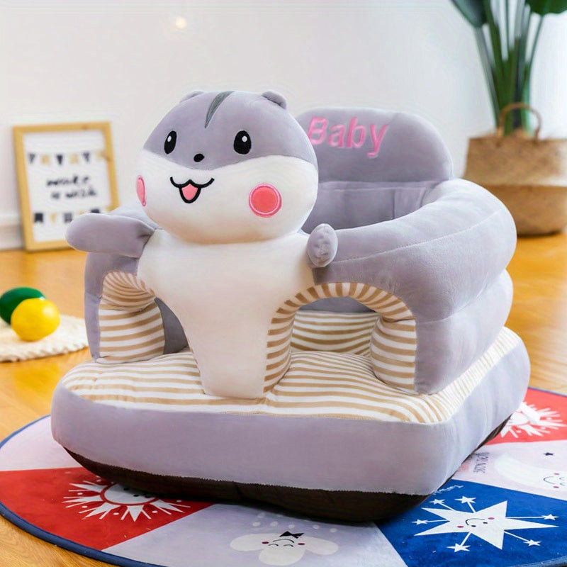 45cm/17.71in Plush Toy Practice Sitting Seat - Comfortable Learning Seat for Baby & Toddler - Cartoon Seat for Comfort & Fun!