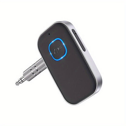 Adaptador inalámbrico BT 5.0 AUX para coche/hogar estéreo/altavoz: reducción de ruido, música/llamadas manos libres, calidad de audio mejorada 