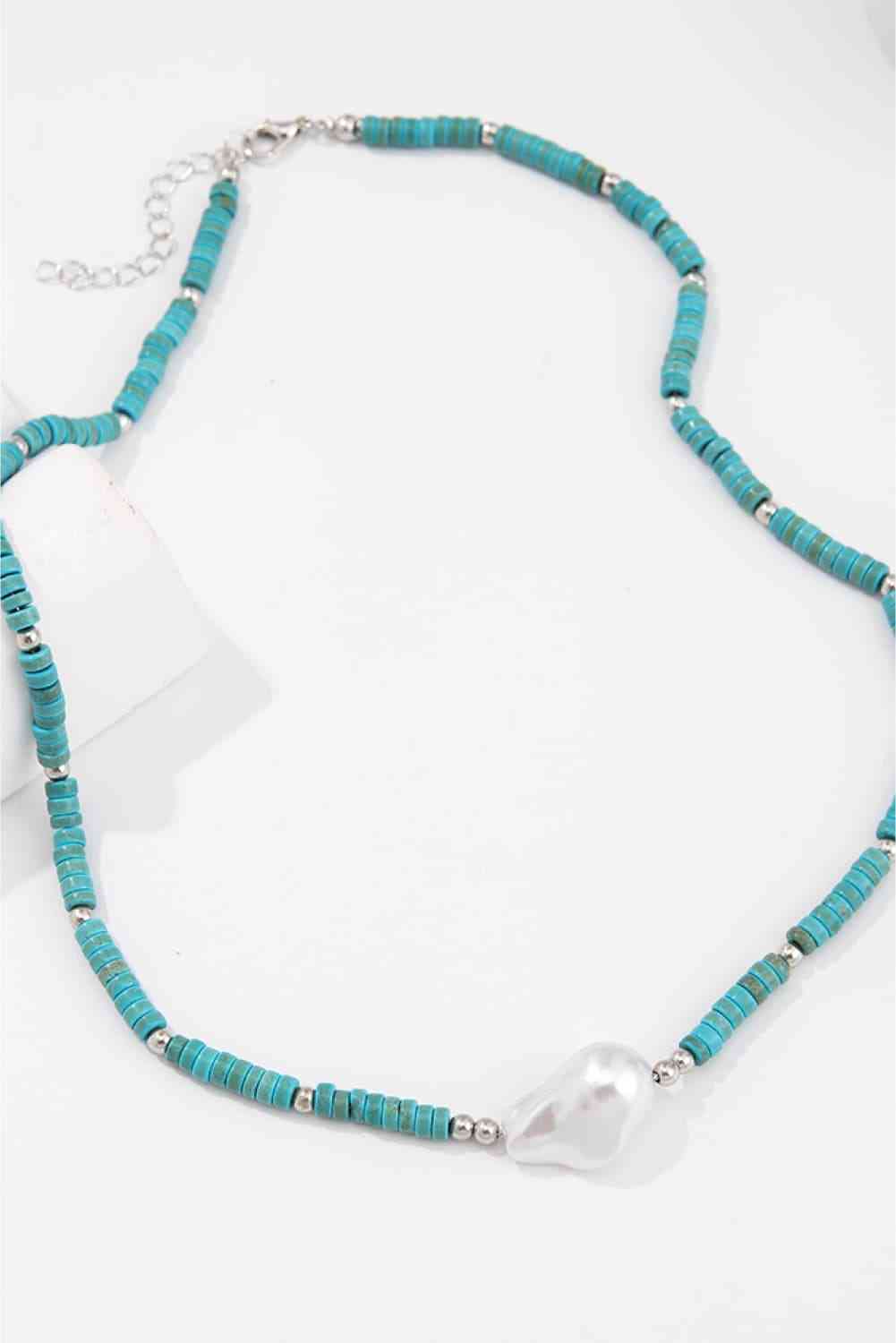 Turquoise & Pearl Necklace