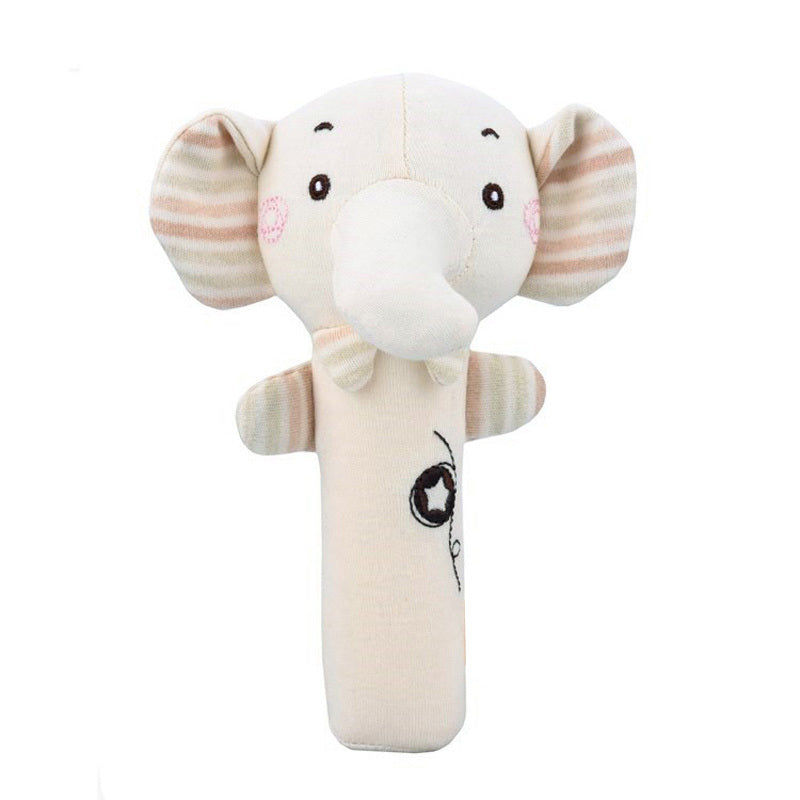 Jouet en peluche hochet à main pour bébé, poupée hochet à main ronde en forme d'animal d'éducation précoce, jouet réconfortant pour bébé 