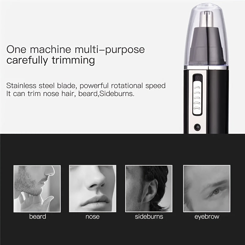 4 In 1 Rechargeable Men Electric Nose Ear Hair Trimmer Painless Women Trimming Side Burns Eyebrows Beard Hair Clipper Cut Shaver