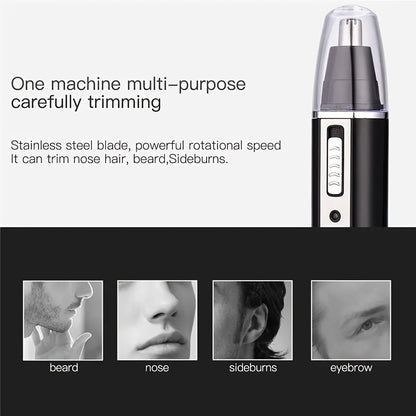 4 In 1 Rechargeable Men Electric Nose Ear Hair Trimmer Painless Women Trimming Side Burns Eyebrows Beard Hair Clipper Cut Shaver