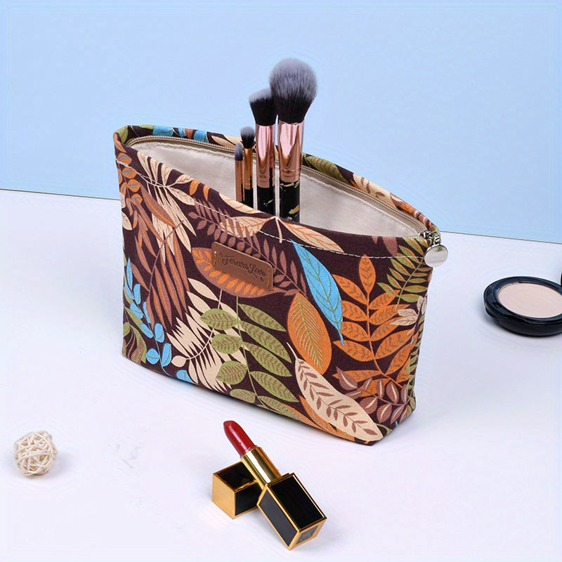 Stylish Leopard Print Makeup Bag - The Perfect Travel Cosmetic Pouch for Organizing Your Essentials!