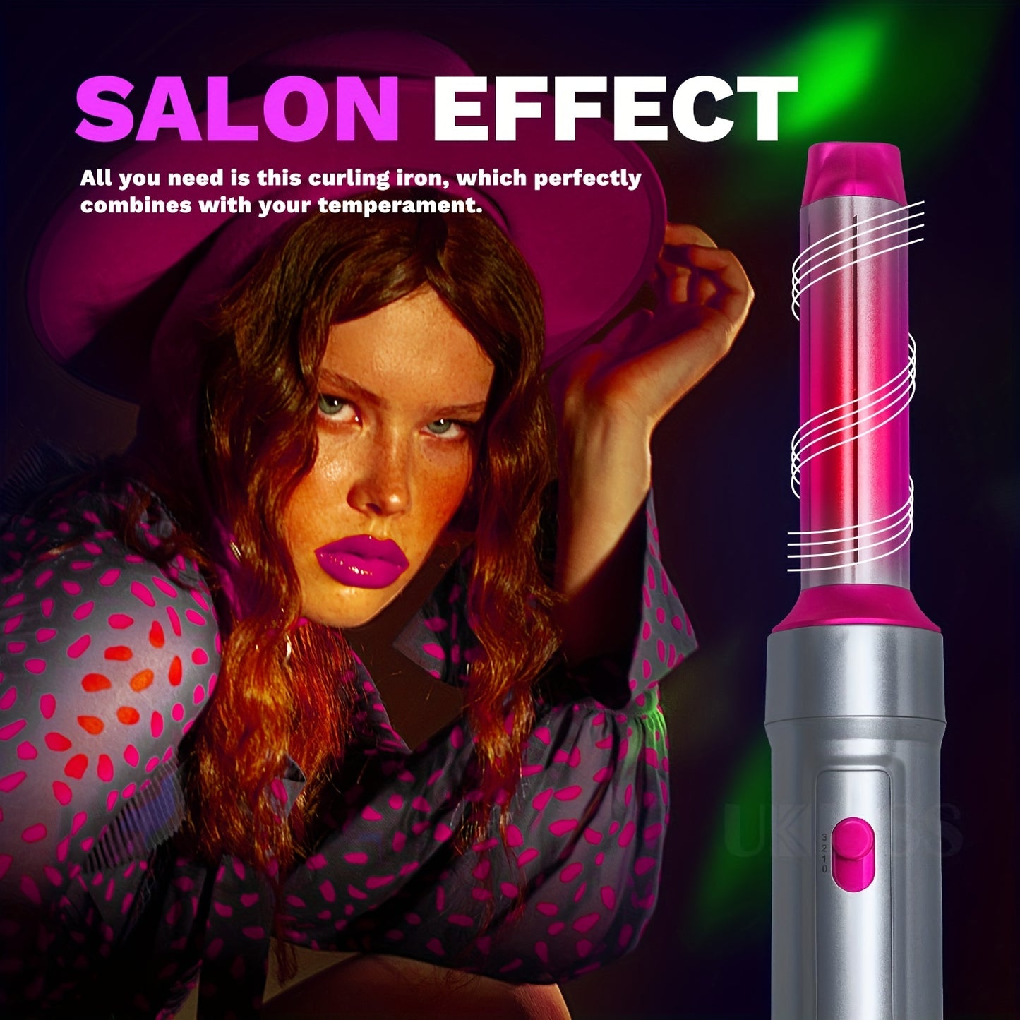 6-in-1 Hot Air Brush Set with Negative Ion Technology for Volumizing, Straightening, and Curling - Perfect for Women and Girls