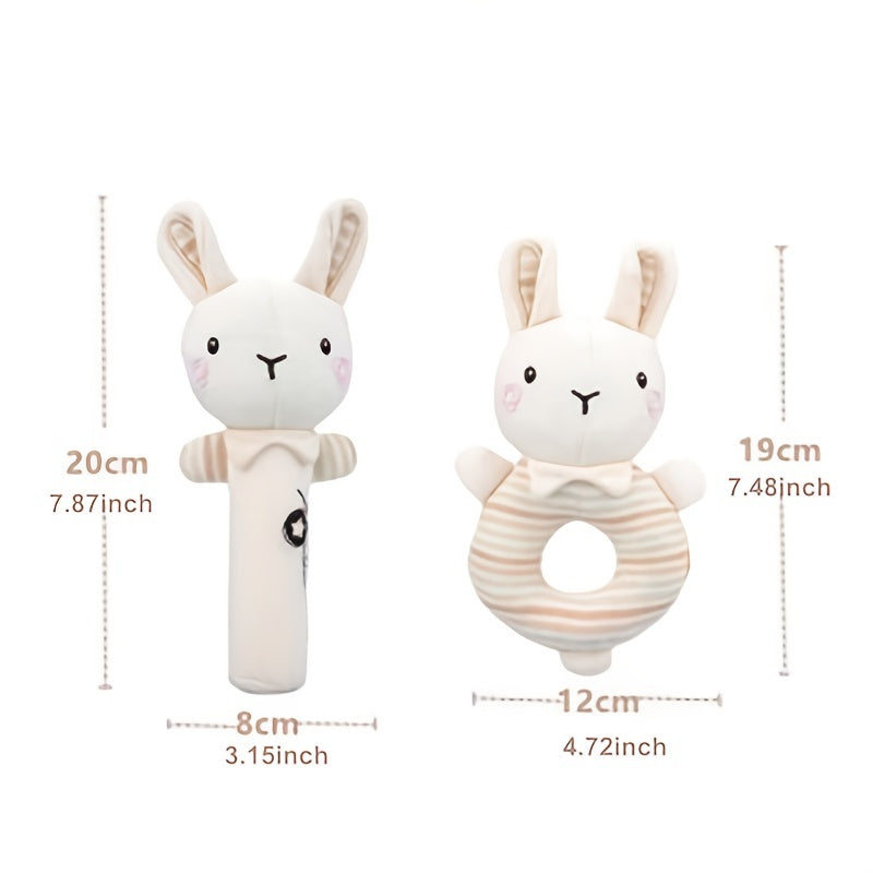 Jouet en peluche hochet à main pour bébé, poupée hochet à main ronde en forme d'animal d'éducation précoce, jouet réconfortant pour bébé 