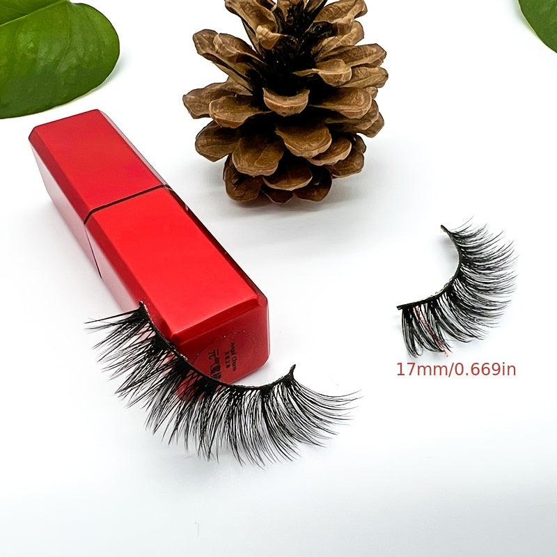 20 Pairs False Eyelashes 3D Faux Mink Lashes Natural Look Wispy Fake Eyelashes Fluffy Volume Long Thick Lashes