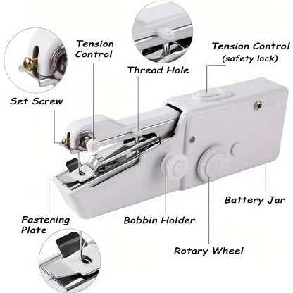 1 Set Handheld Sewing Machine: Perfect for Beginners, Easy to Use, Batteries Not Included!