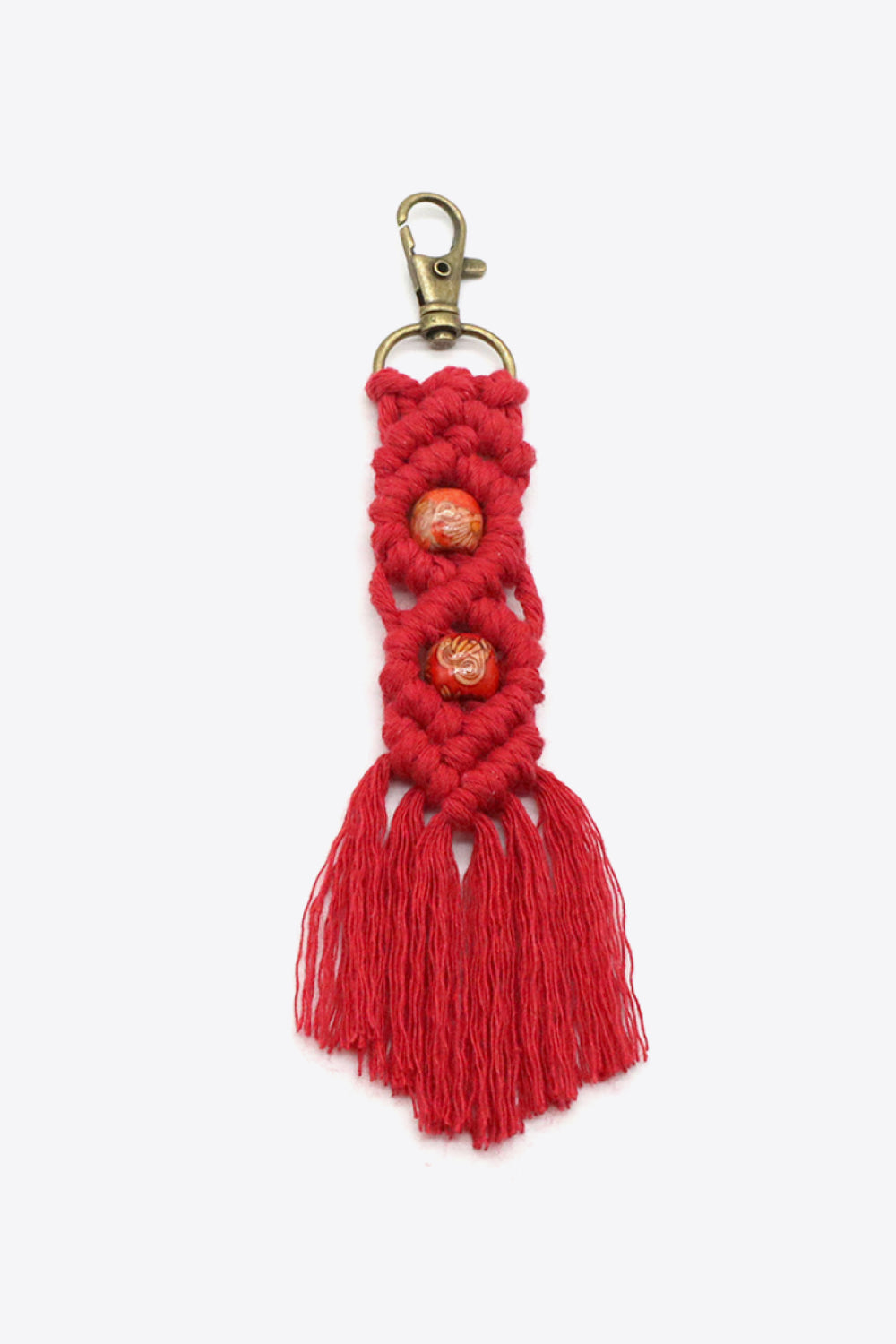 Assorted 4-Pack Handmade Macrame Fringe Keychain