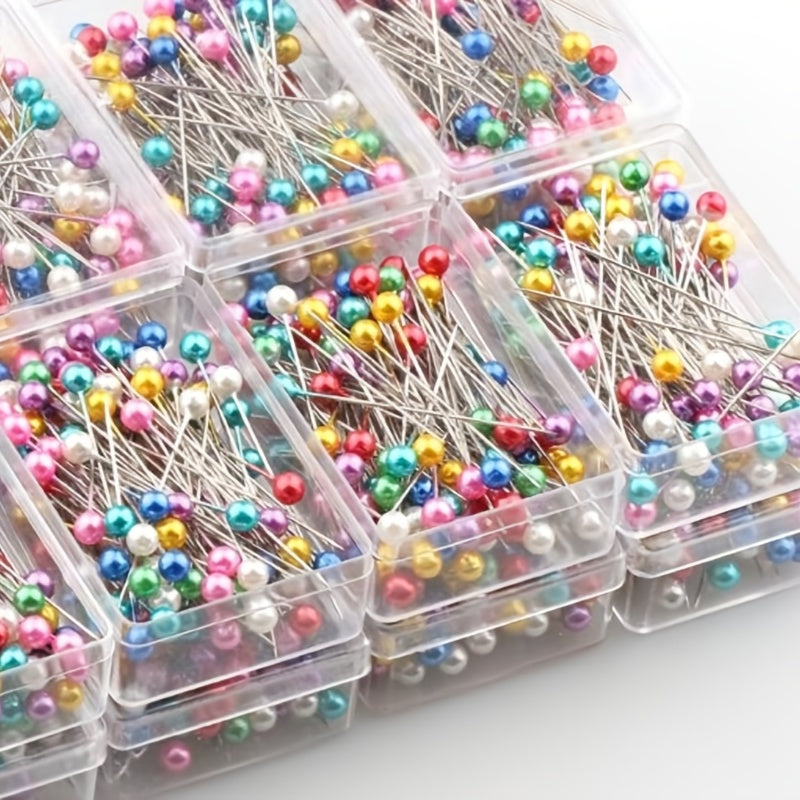 100pcs/Box Round Pearl Dressmaking Pins - Perfect for Weddings, Corsages & Florists!