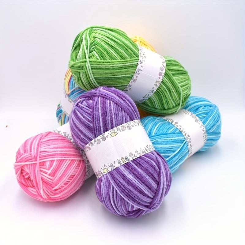 6pcs 50g Multi Color Milk Cotton Super Warm 3ply Knitting Crocheting Yarn For Hand Knitting Sweater Hat DIY