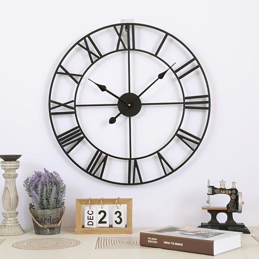 Stylish Wall Clock for Nursery Room - 40/15.74'' & 50/19.68'' Diameter, Creative Iron Craft Decor