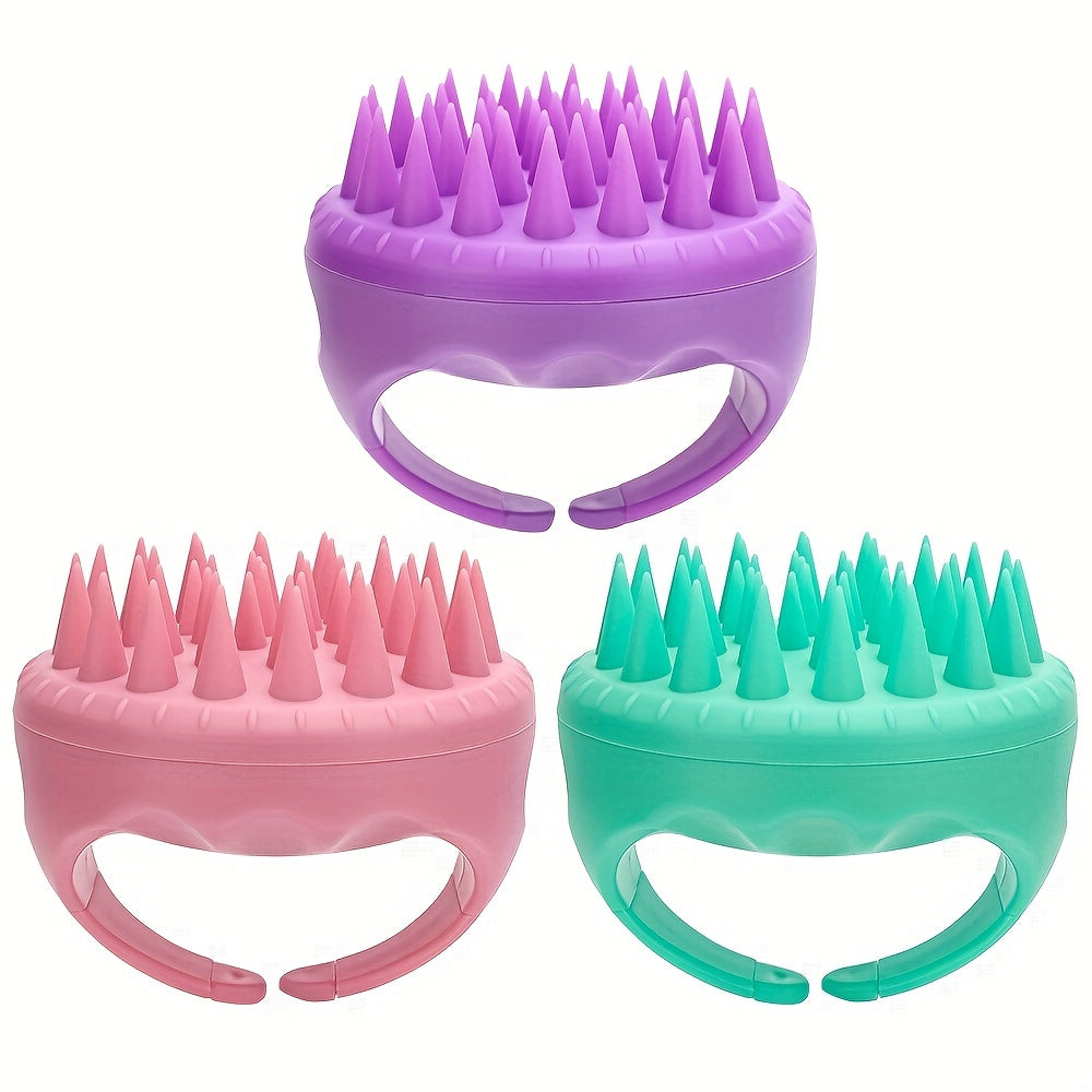 1pcs Handheld Silicone Scalp Massager for Dandruff Removal and Deep Cleansing