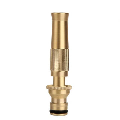 1pc Adjustable High-Pressure Brass Hose Nozzle for Efficient Car Washing and Garden Watering