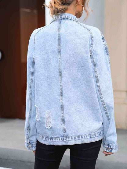 Veste en jean effet vieilli