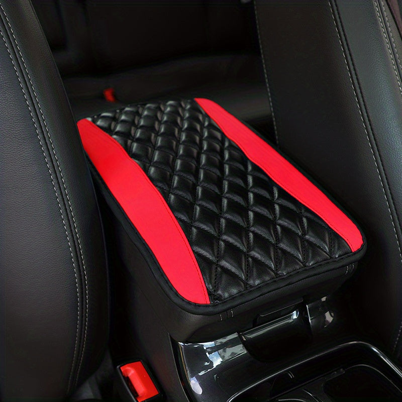 Upgrade Your Car Interior with this 1pc Sponge and PU Leather Armrest Pad Cover!