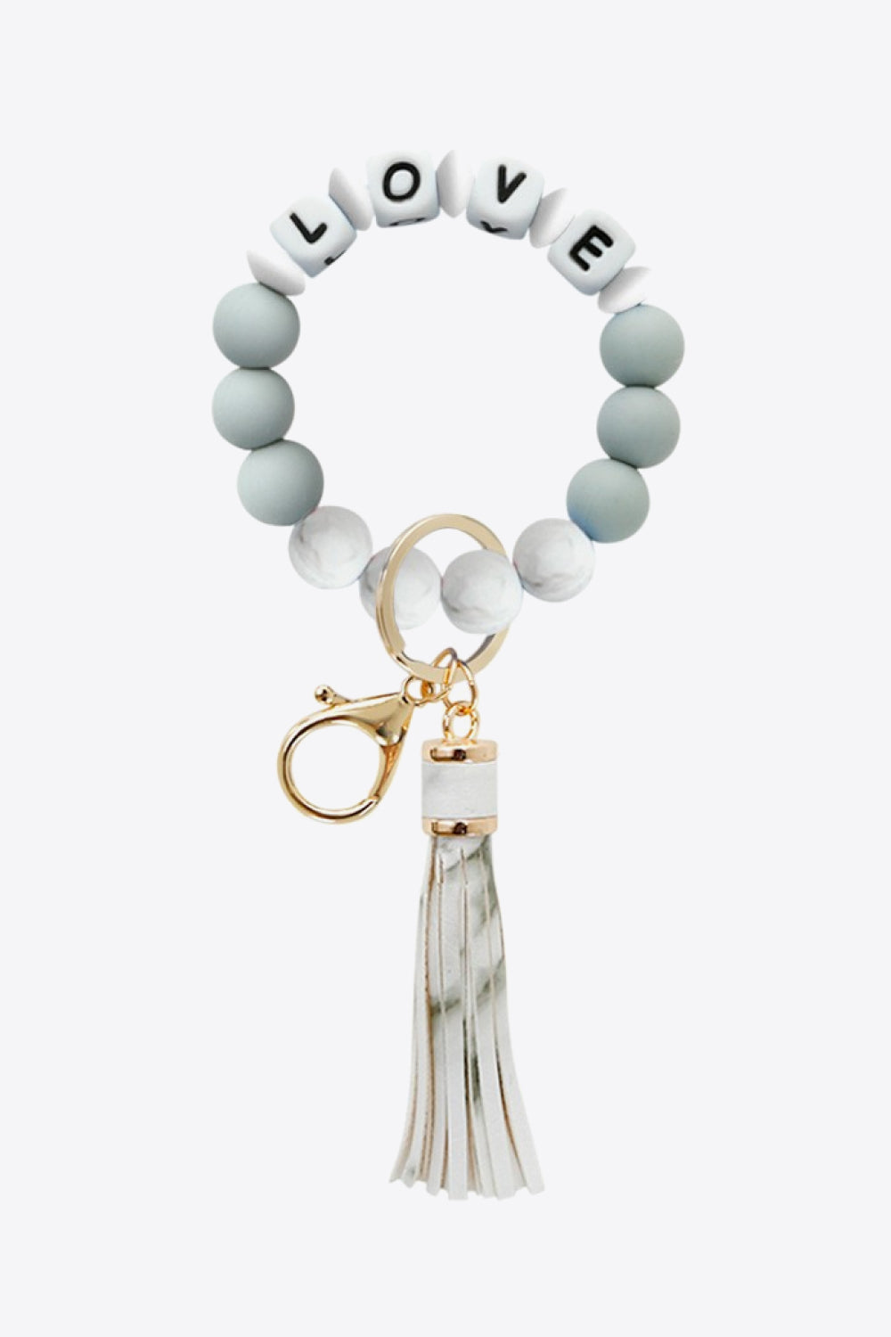 LOVE Beaded Keychain with Tassel