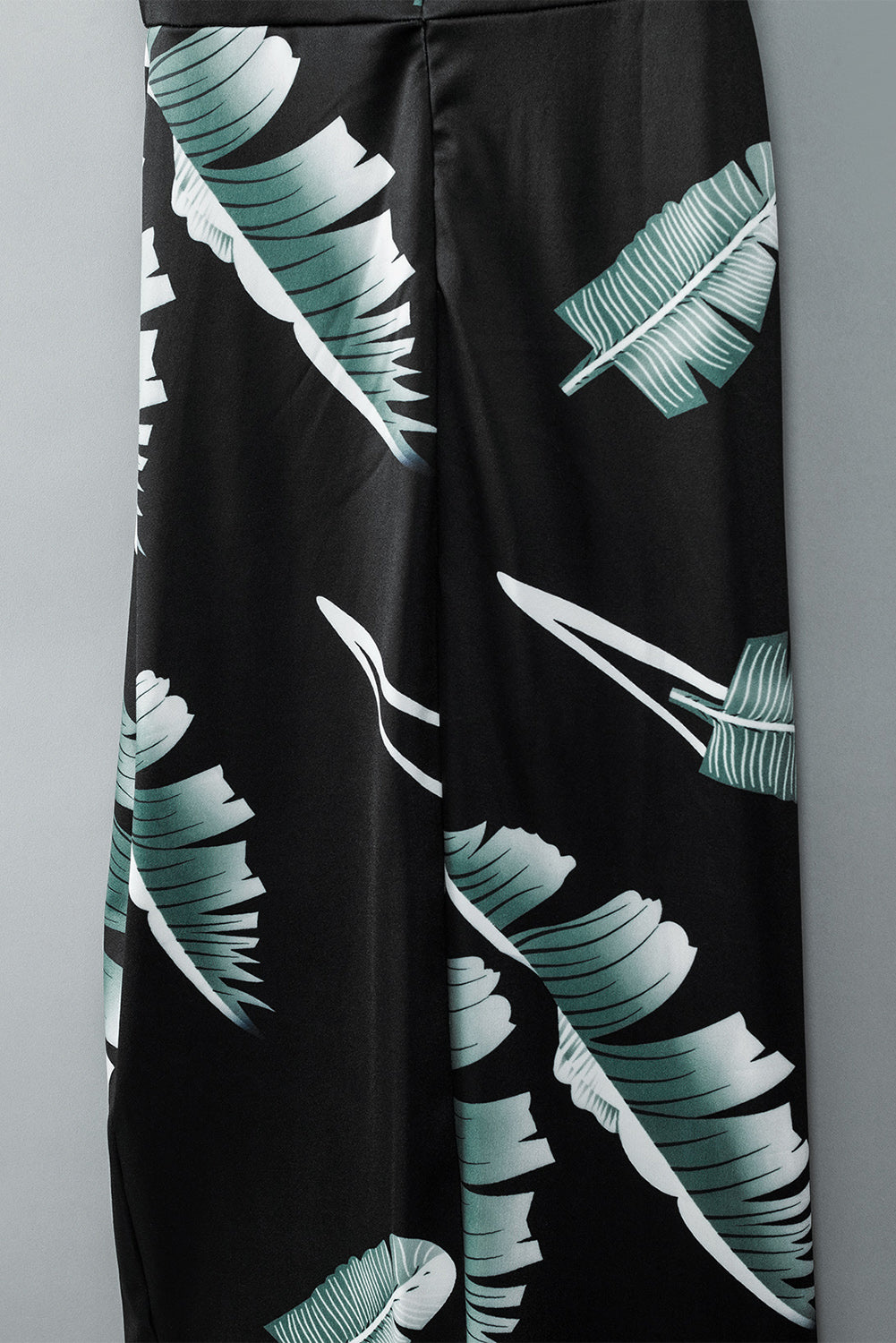 Printed Off-Shoulder Slit Midi Dress