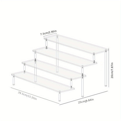 1pc Hand-Made Acrylic Perfume Organizer - Multi-Layer Storage Rack for Cosmetics, Jewelry & Blind Box Dolls