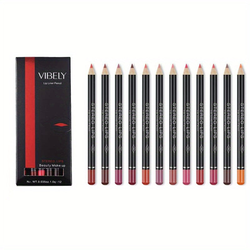 12-Piece Lipstick Set for Women: Long-Lasting Lip Liner, Matte Lip Gloss & Professional Lipstick Pencils