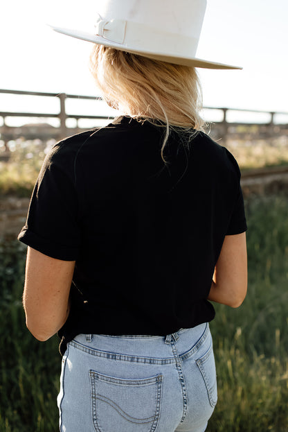 T-shirt à col rond avec motif animalier