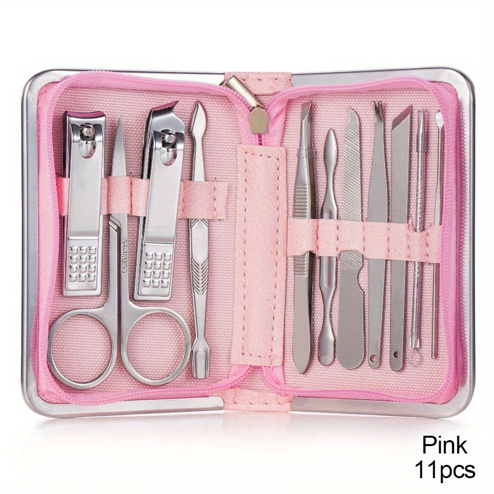 26 pcs Stainless Steel Nail Clippers and Cuticle Nipper Set - Professional Manicure and Pedicure Tools for Perfect Nail Care