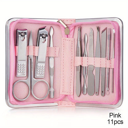 26 pcs Stainless Steel Nail Clippers and Cuticle Nipper Set - Professional Manicure and Pedicure Tools for Perfect Nail Care