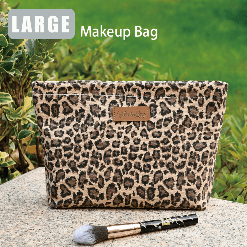 Stylish Leopard Print Makeup Bag - The Perfect Travel Cosmetic Pouch for Organizing Your Essentials!