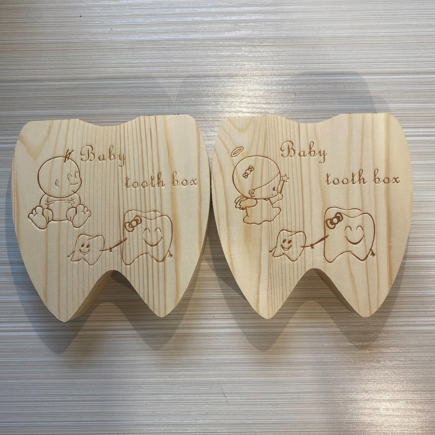 Beautiful Wooden Baby Tooth Collection Box - A Perfect Infant Souvenir!