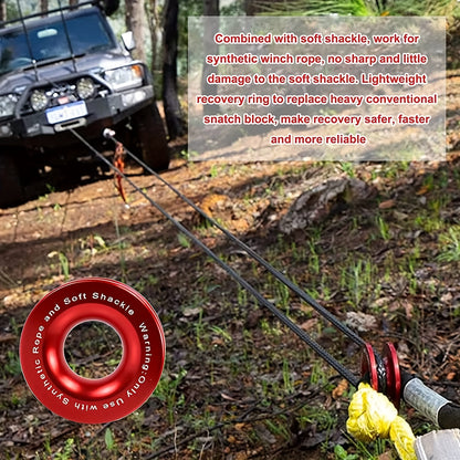 41000lbs Winch Snatch Recovery Ring - Perfect for ATV UTV SUV Truck Off-Road Vehicle Towing!