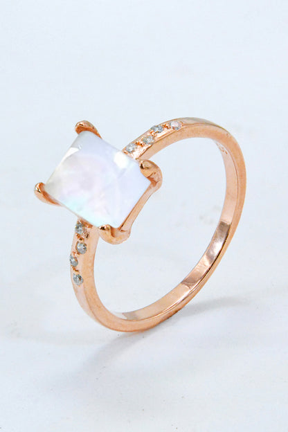 Square Moonstone Ring