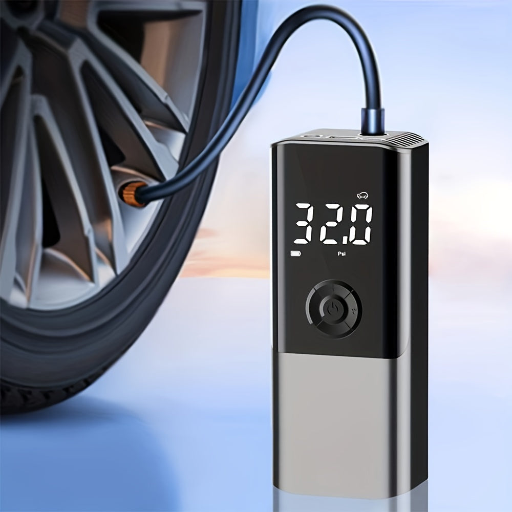 6000mAh Cordless Car Tire Inflator Pump - Portable Air Compressor With LED Light & 150PSI Power For Cars, Bikes & More!